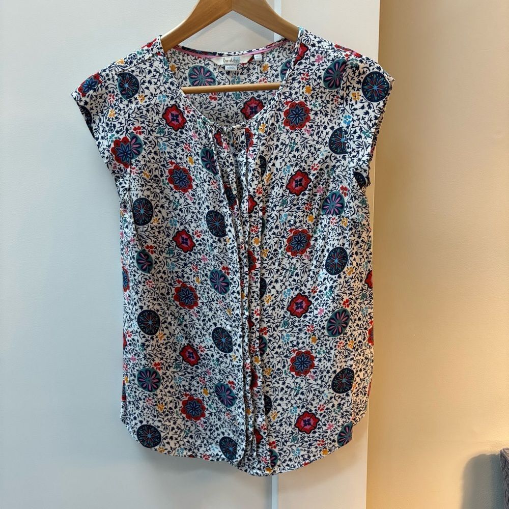 Boden Floral Print Women's Top women’s size 8
